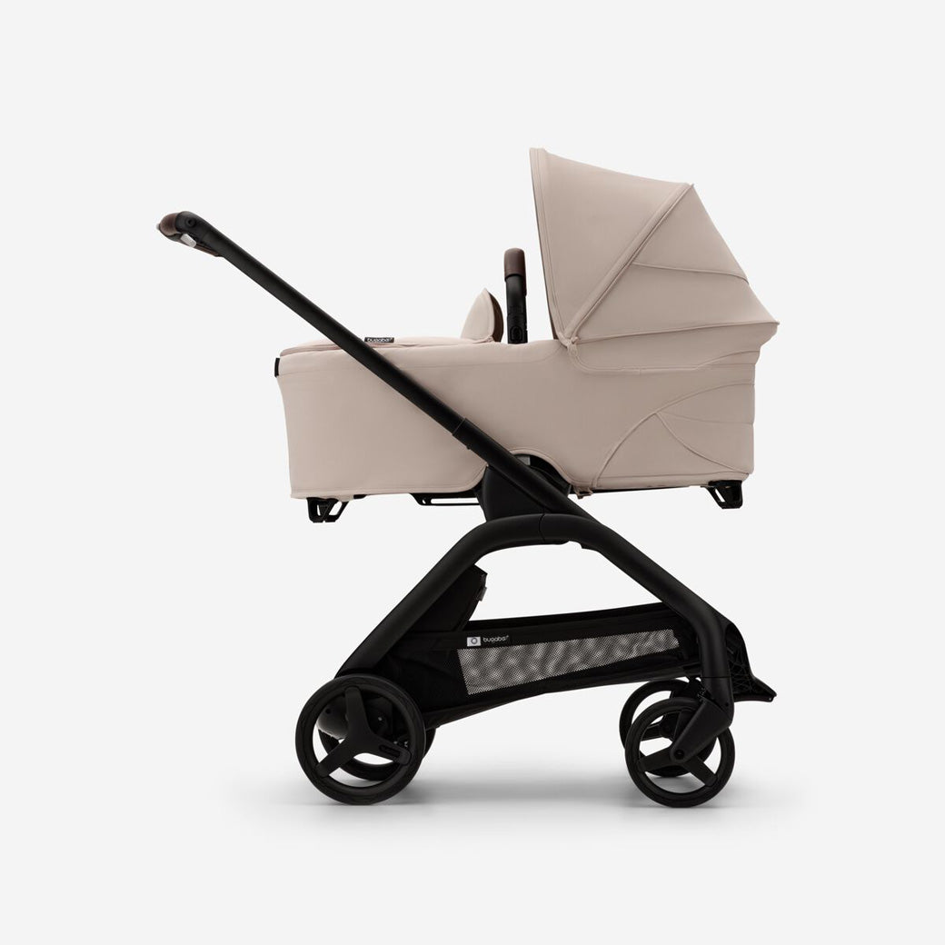 Bassinet on chassis of Bugaboo Dragonfly Stroller with Bassinet in -- Color_Desert Taupe