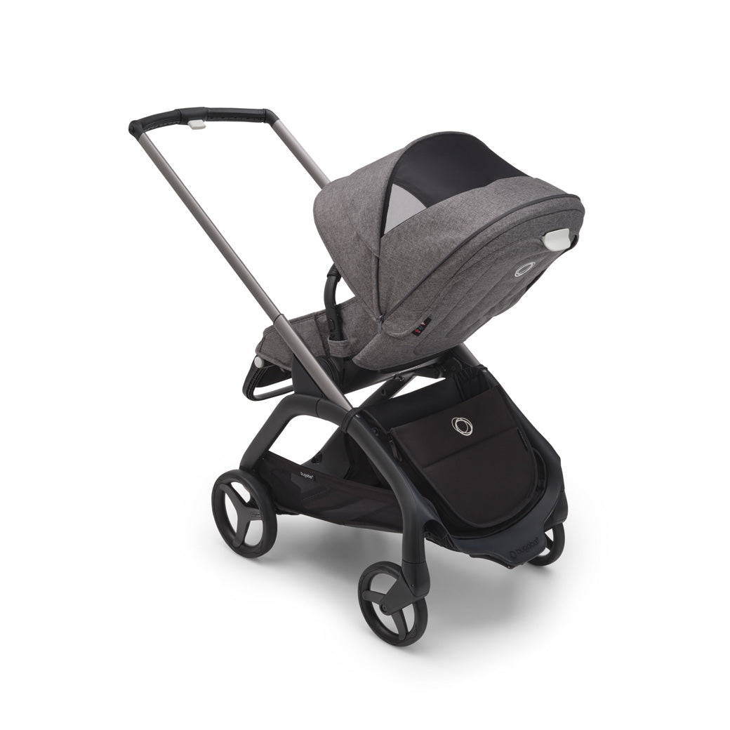Back view of Bugaboo Dragonfly Stroller in -- Color_Grey Melange