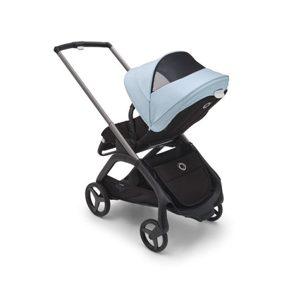 Back view of Bugaboo Dragonfly Stroller in -- Color_Skyline Blue