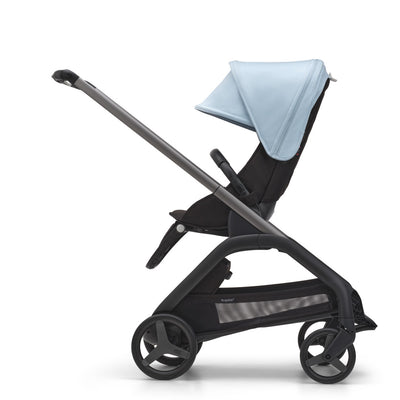 Side view of Bugaboo Dragonfly Stroller in -- Color_Skyline Blue
