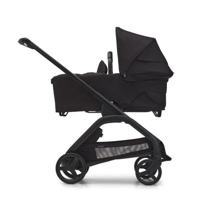 Side view of Bugaboo Dragonfly Stroller With Bassinet  in -- Color_Midnight Black