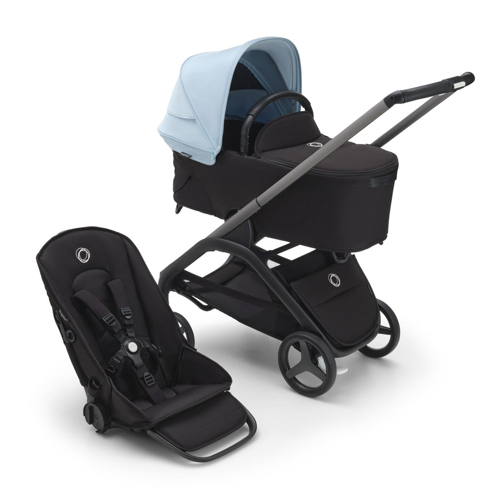Bugaboo Dragonfly Stroller With Bassinet in -- Color_Skyline Blue