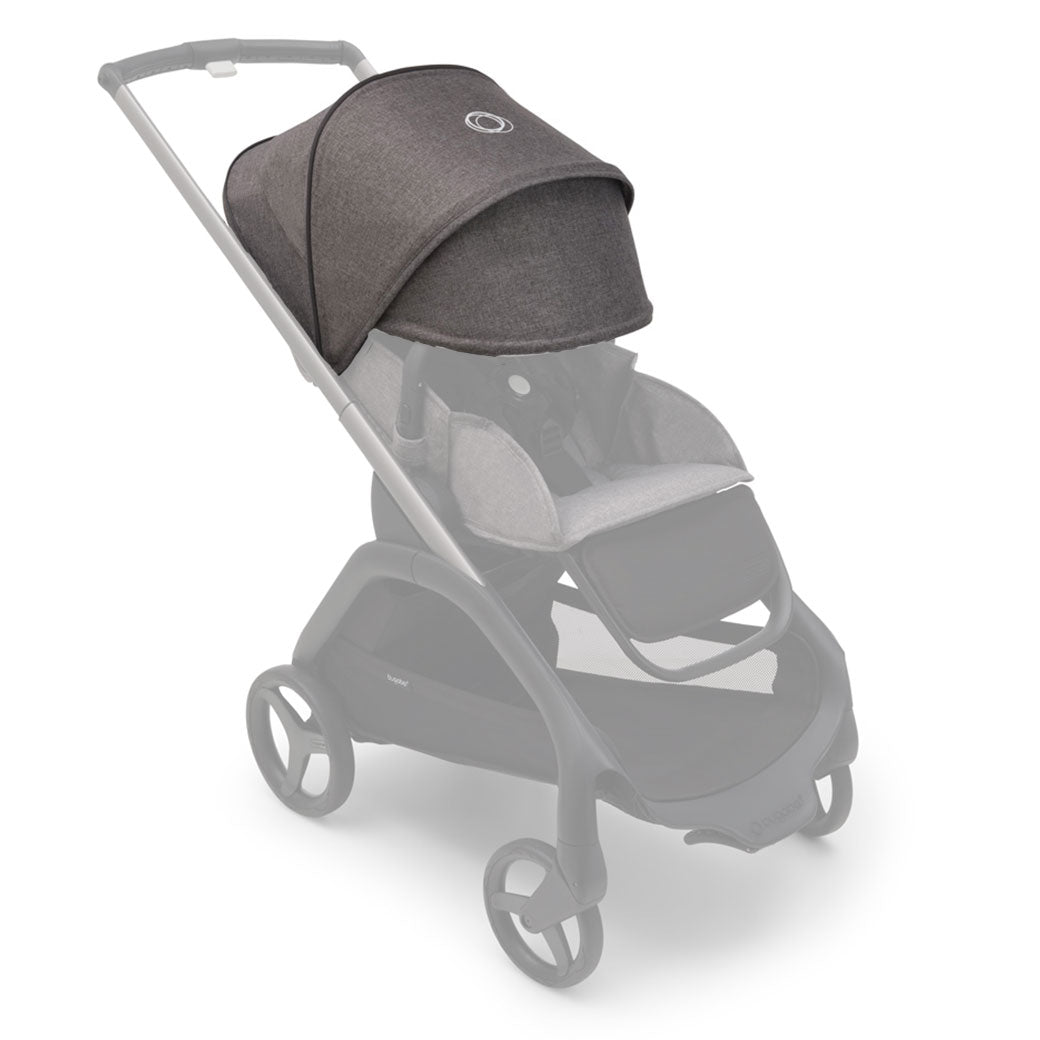 Bugaboo Dragonfly Sun Canopy on a stroller in -- Color_Grey Melange