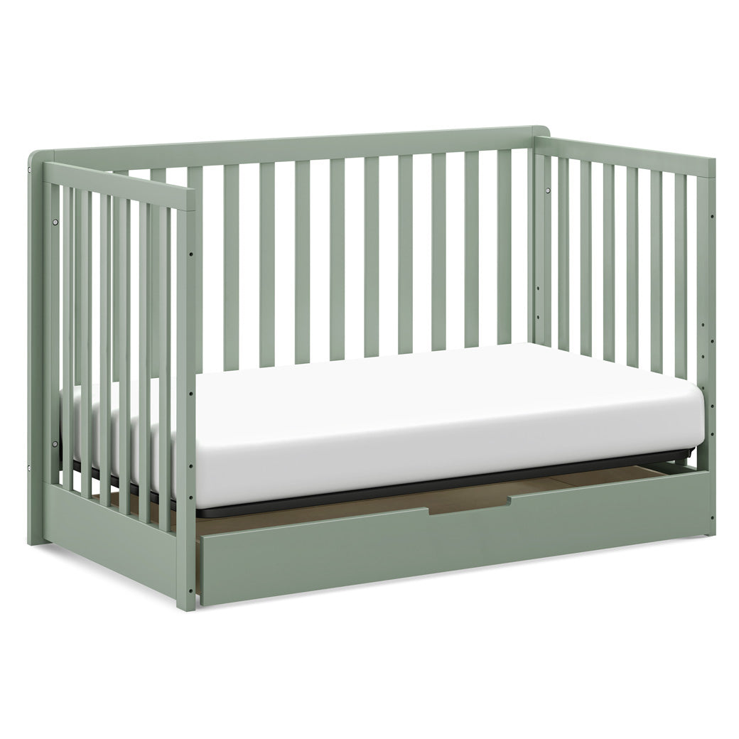 Carter's by DaVinci Colby 4-in-1 Convertible Crib with Trundle Drawer as daybed in -- Color_Light Sage