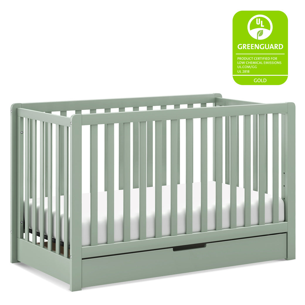 Carter's by DaVinci Colby 4-in-1 Convertible Crib with Trundle Drawer with GREENGUARD Gold tag  in -- Color_Light Sage