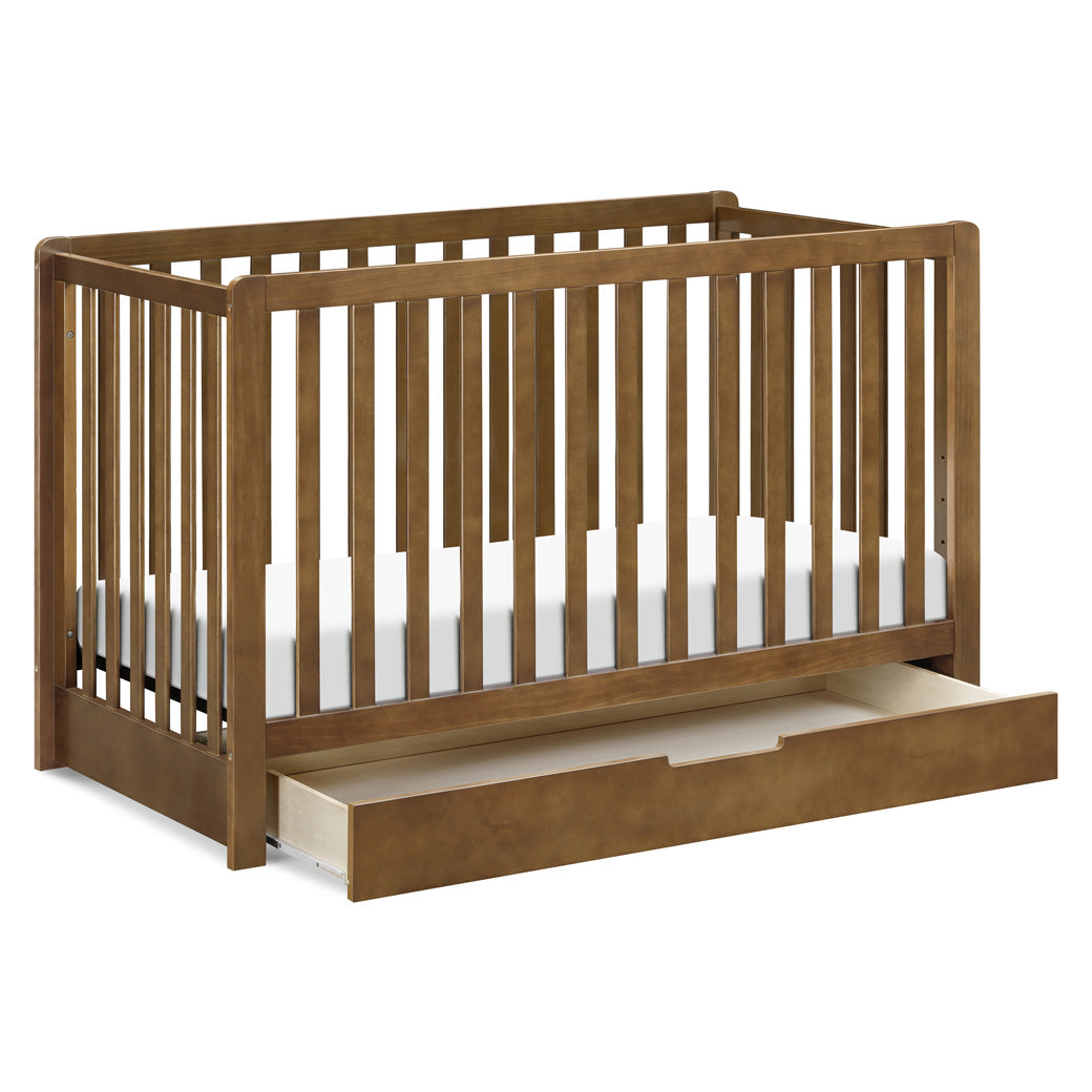 Carter's by DaVinci Colby 4-in-1 Convertible Crib with Trundle Drawer with open trundle drawer  in -- Color_Walnut