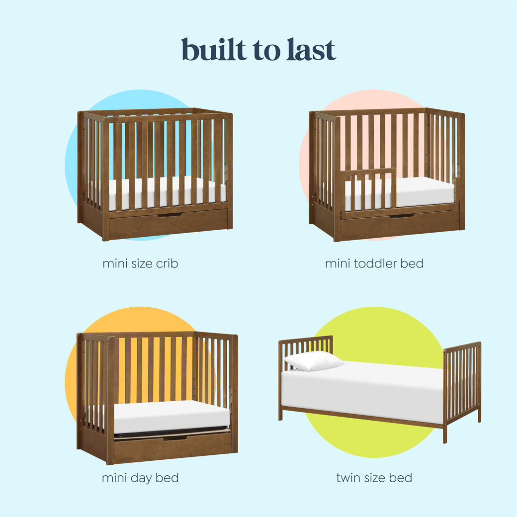 Colby 4-in-1 Convertible Mini Crib with Trundle