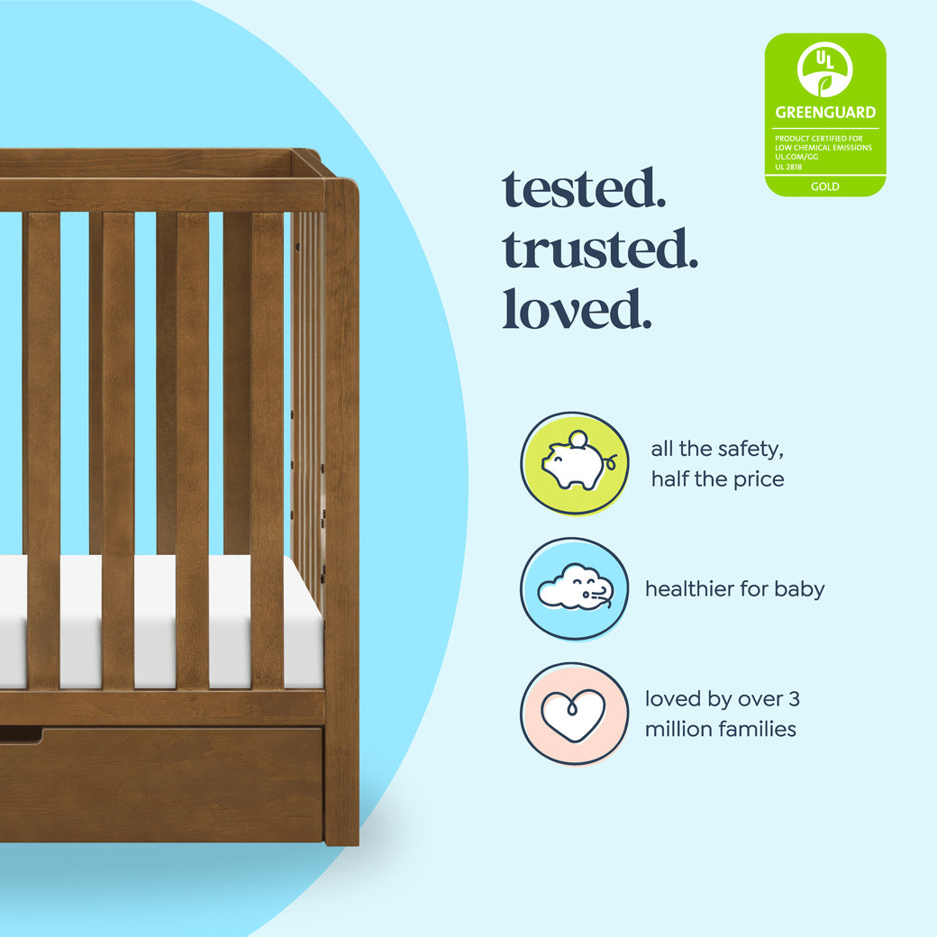 Colby 4-in-1 Convertible Mini Crib with Trundle