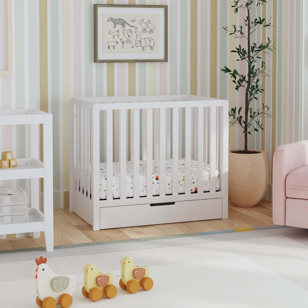 Colby 4-in-1 Convertible Mini Crib with Trundle