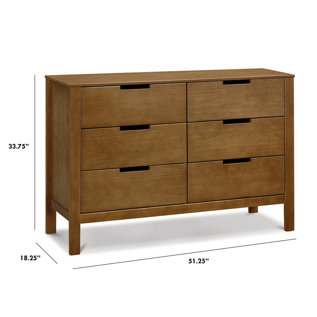Dimensions of Carter's by DaVinci Colby 6-Drawer Dresser in -- Color_Walnut