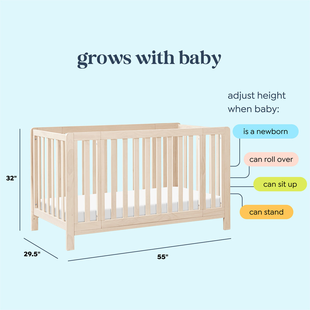 Colby GROW 6-in-1 Convertible Bassinet to Crib