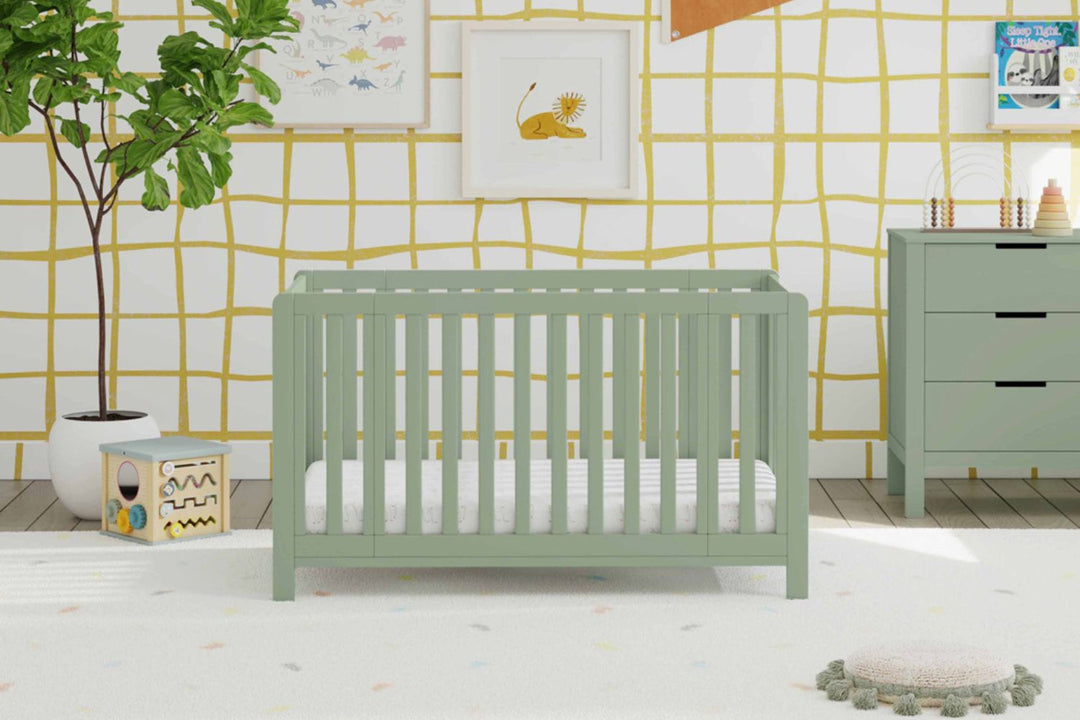 green crib and dresser Read-with-Me® 3 Drawer Chest with Bookshelves and Removable Changing Topper main image 0