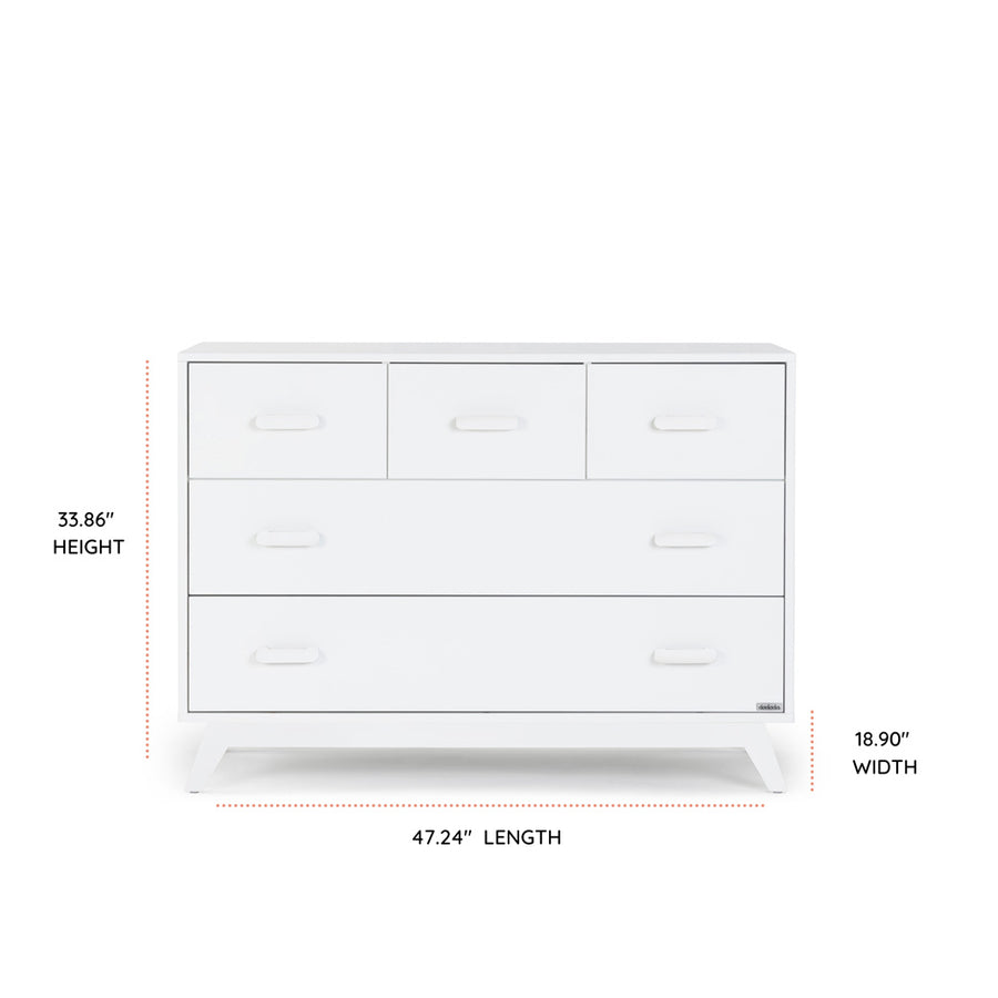 Soho 5-Drawer Dresser, White Soho 5-Drawer Dresser, White