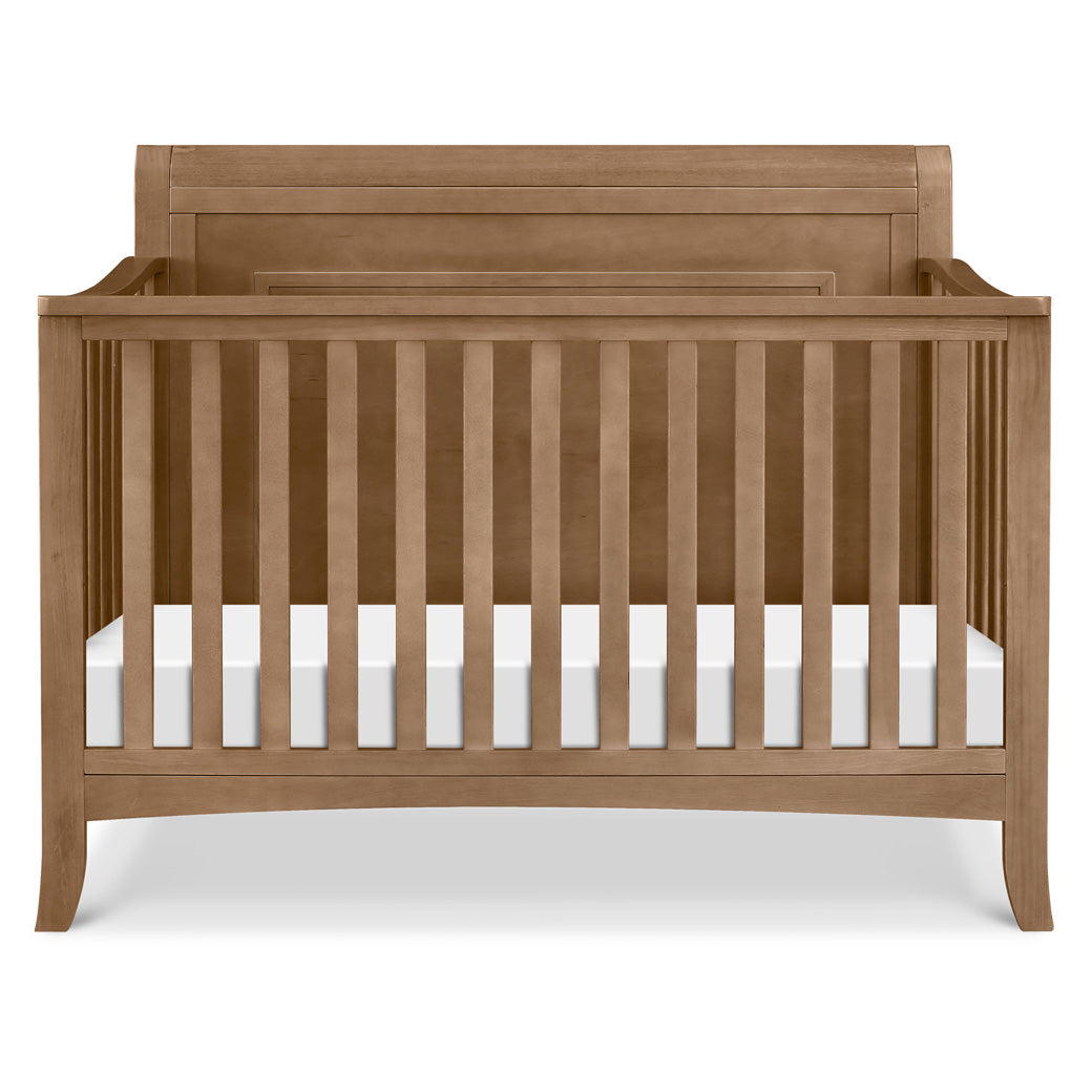 Front view of DaVinci Anders 4-in-1 Convertible Crib in -- Color_Hazelnut