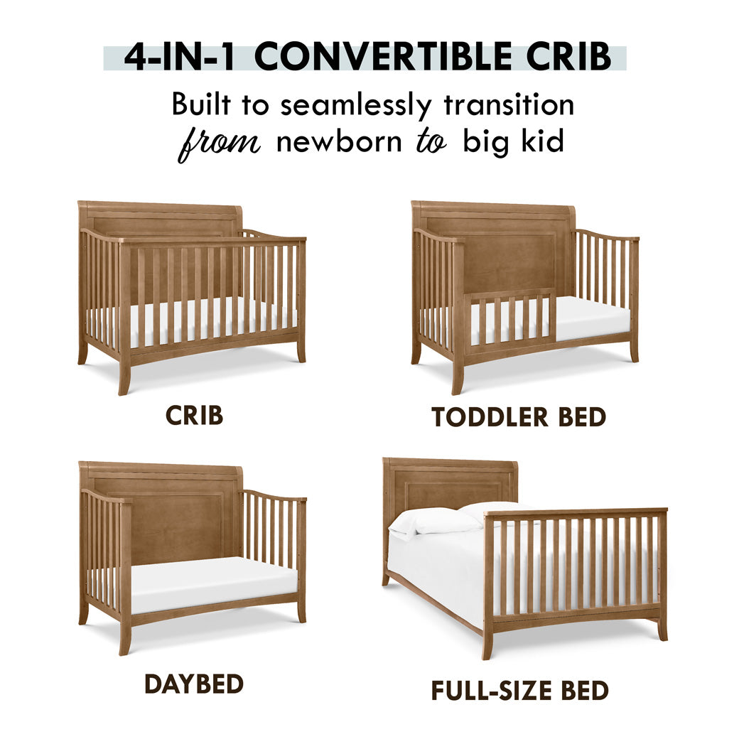 Conversions of DaVinci Anders 4-in-1 Convertible Crib in -- Color_Hazelnut