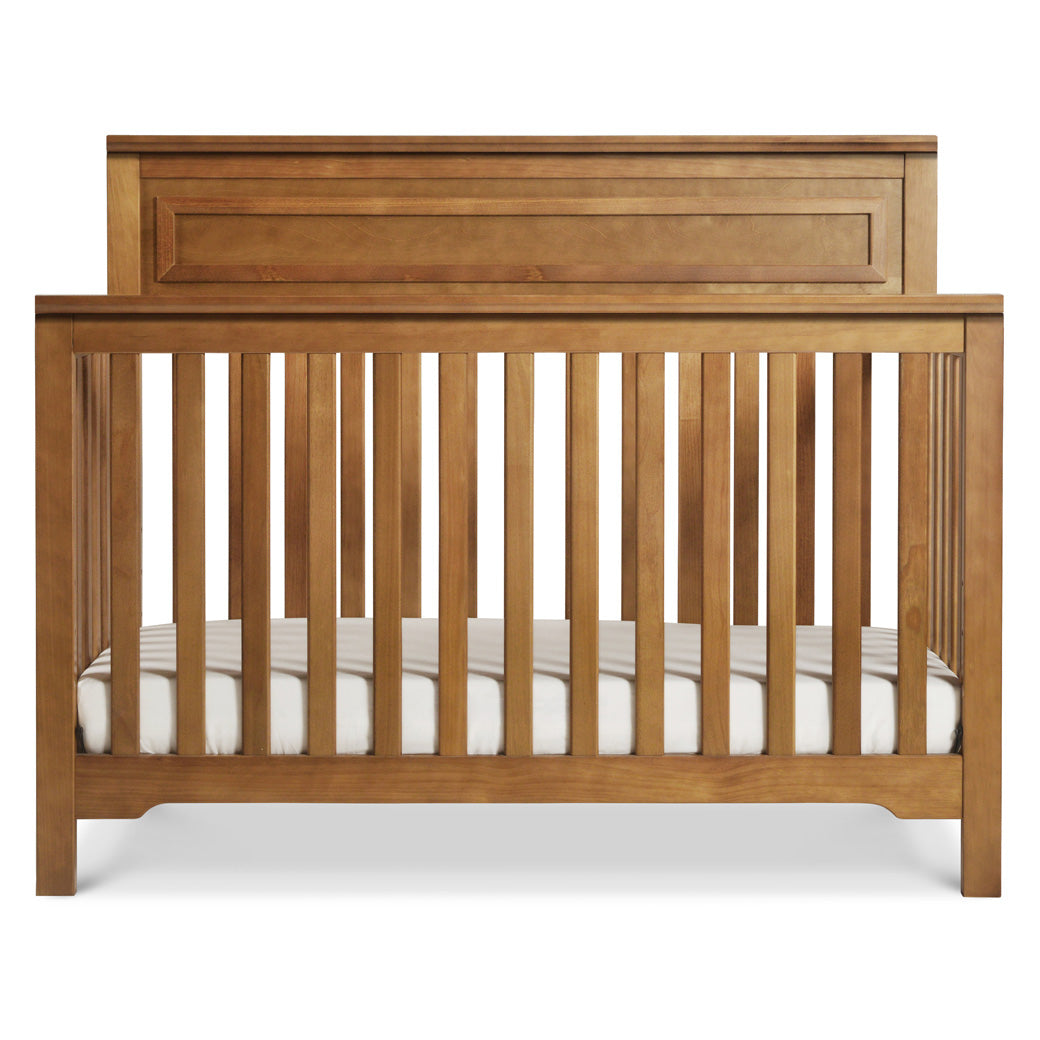Front view of DaVinci Autumn 4-in-1 Convertible Crib in -- Color_Chestnut