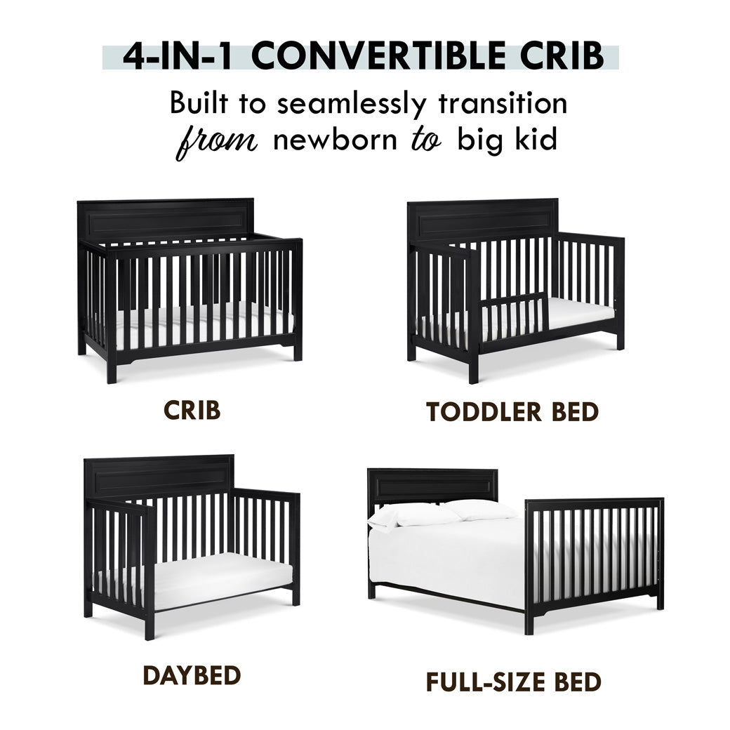 Conversions of DaVinci Autumn 4-in-1 Convertible Crib in -- Color_Ebony