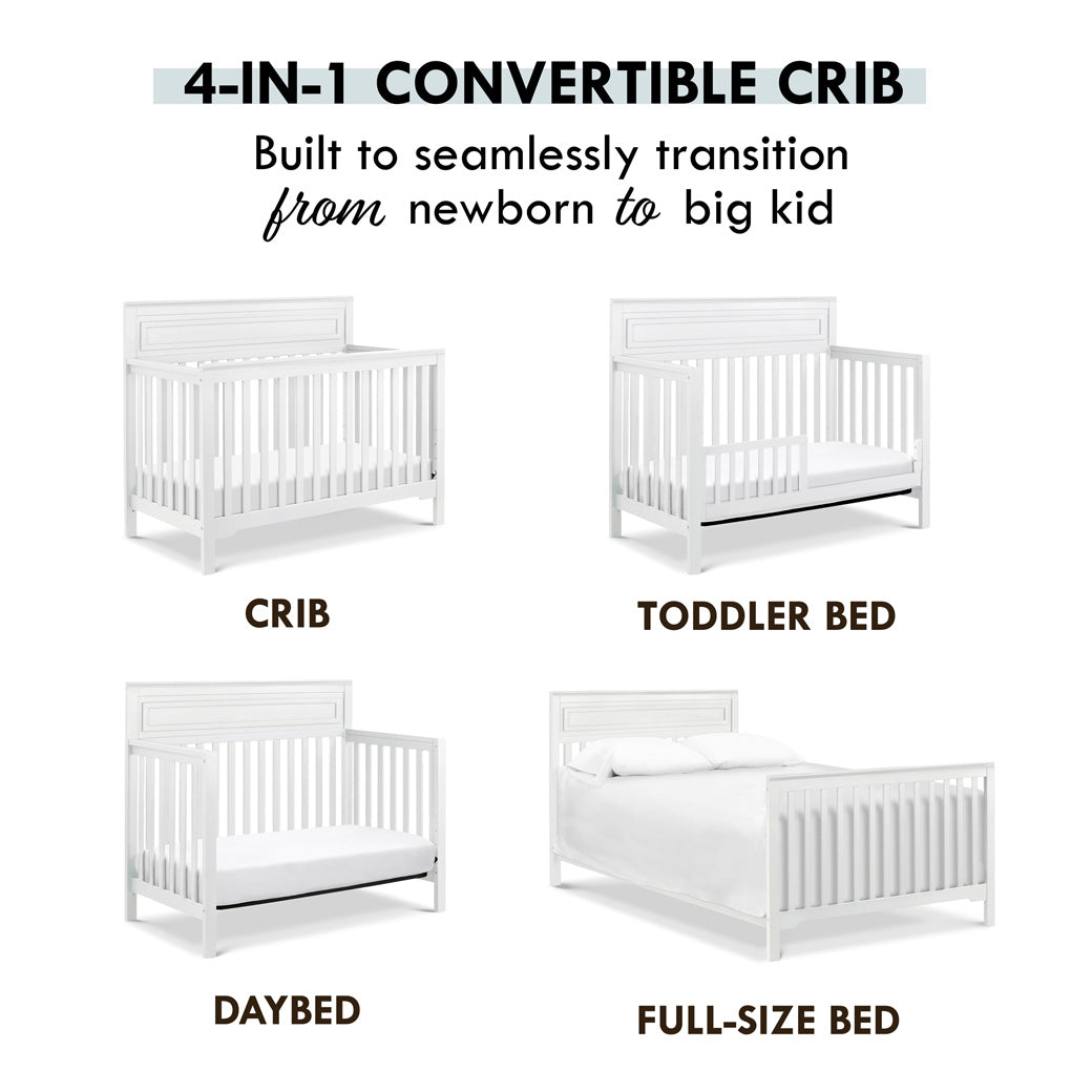 Conversions of DaVinci Autumn 4-in-1 Convertible Crib in -- Color_White