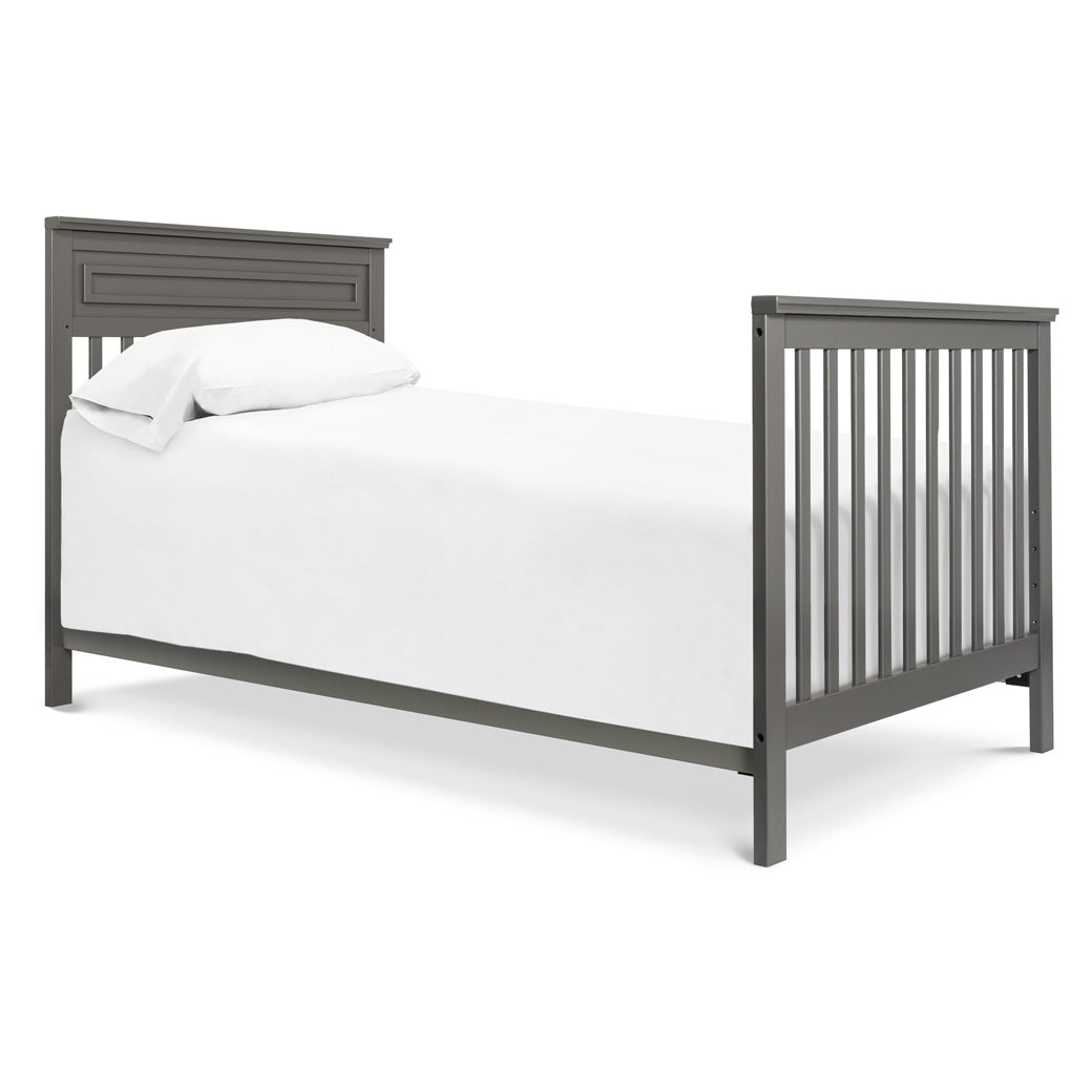 DaVInci Autumn 4-in-1 Convertible Mini Crib as full-size bed in -- Color_Slate