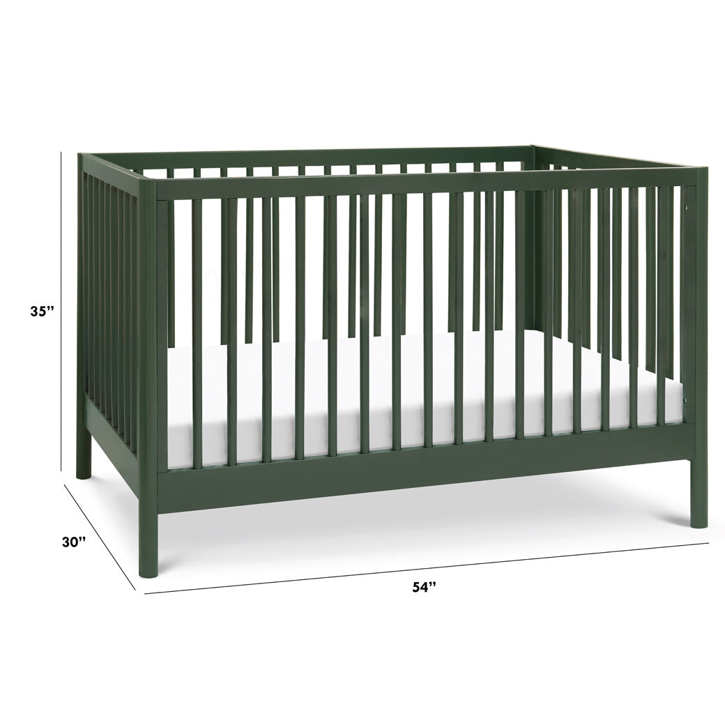 Dimensions of DaVinci Birdie 3-in-1 Convertible Crib in -- Color_Forest Green