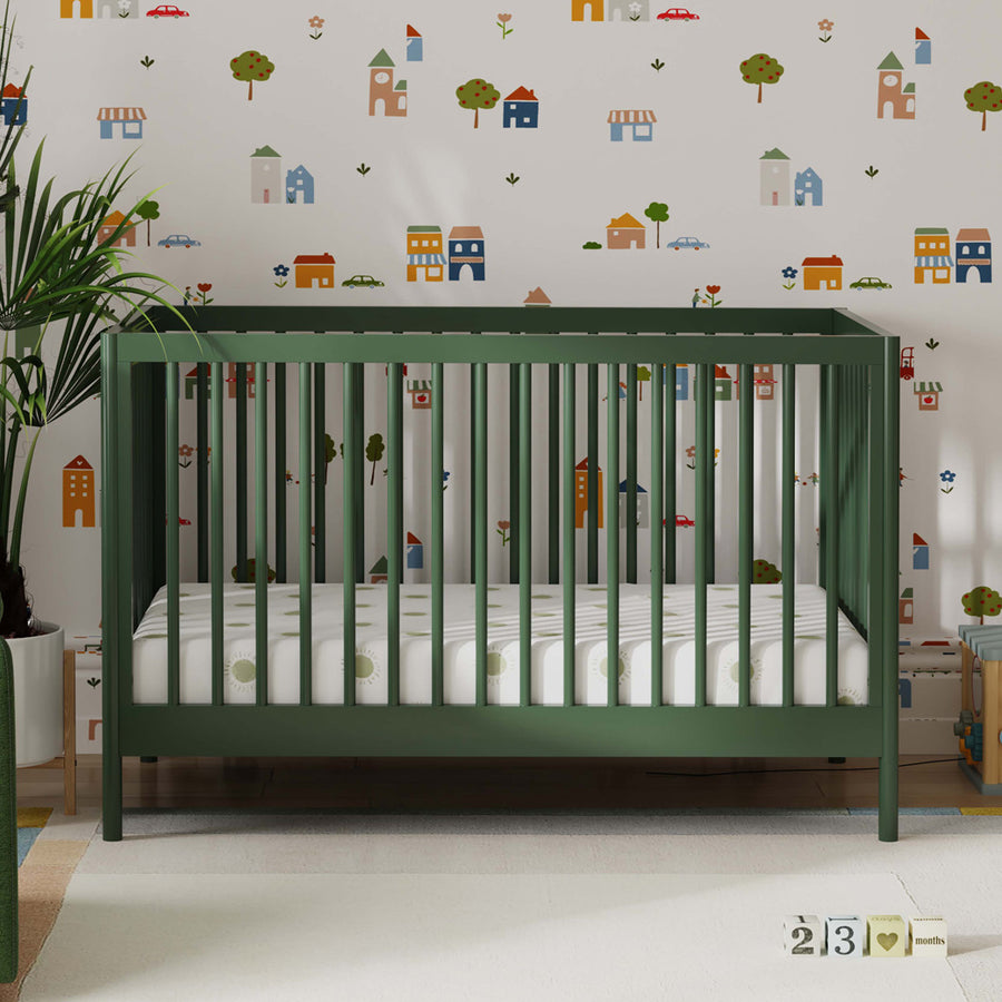 Little Finn Olive Green Baby Bedding Hampshire Olive Green Wood