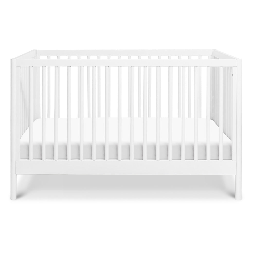 Front view of DaVinci Birdie 3-in-1 Convertible Crib in -- Color_White