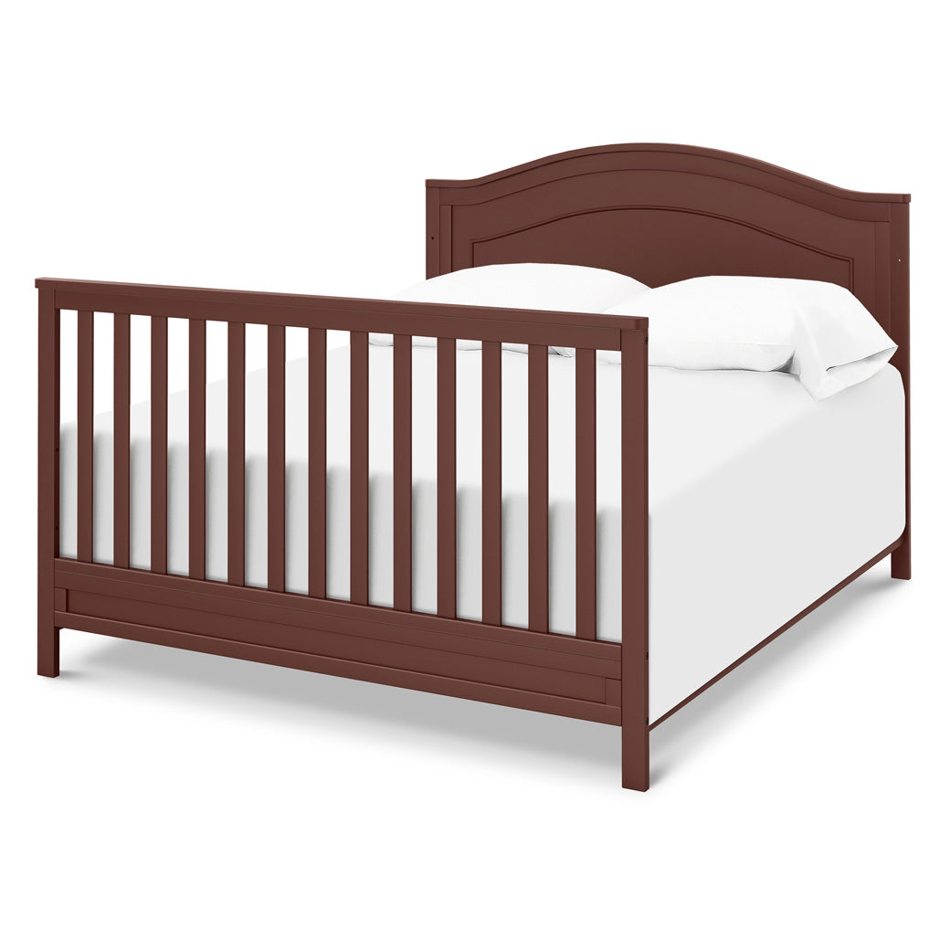 The DaVinci Charlie 4-in-1 Convertible Crib as full-size bed in -- Color_Crimson