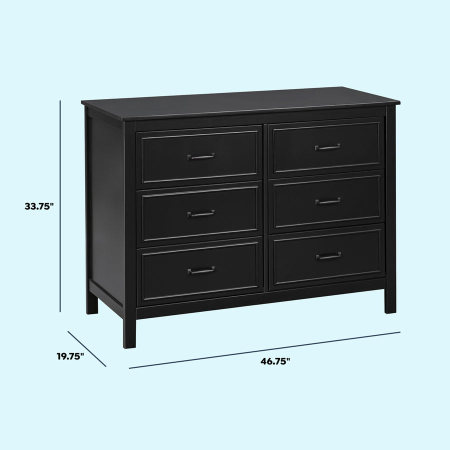 DaVinci Charlie 6 Drawer Double Dresser, Ebony DaVinci Charlie 6 Drawer Double Dresser, Ebony