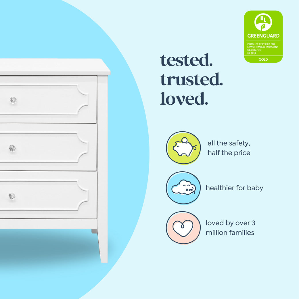 Chloe Regency 3-Drawer Dresser