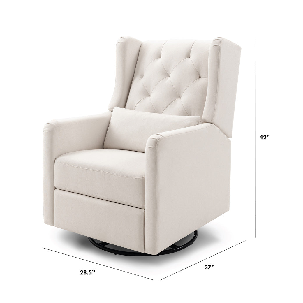 Dimensions of DaVinci Everly Recliner and Swivel Glider in -- Color_Performance Cream Eco-Weave