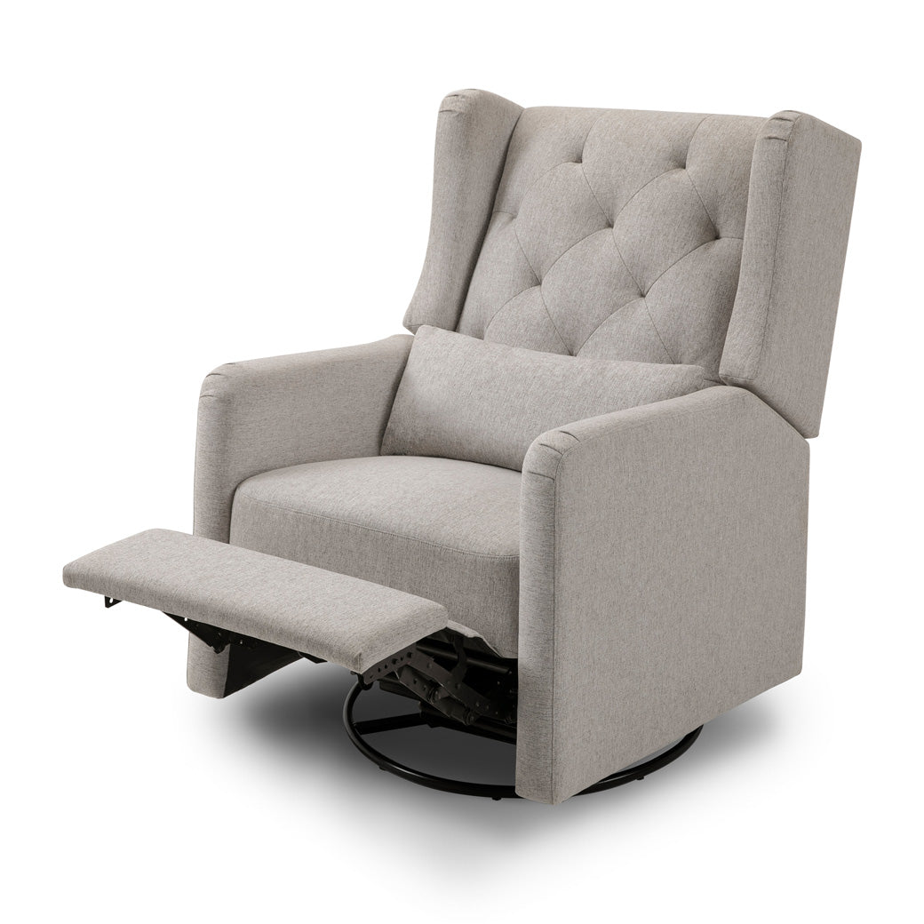 Reclined DaVinci Everly Recliner and Swivel Glider in -- Color_Performance Grey Eco-Weave