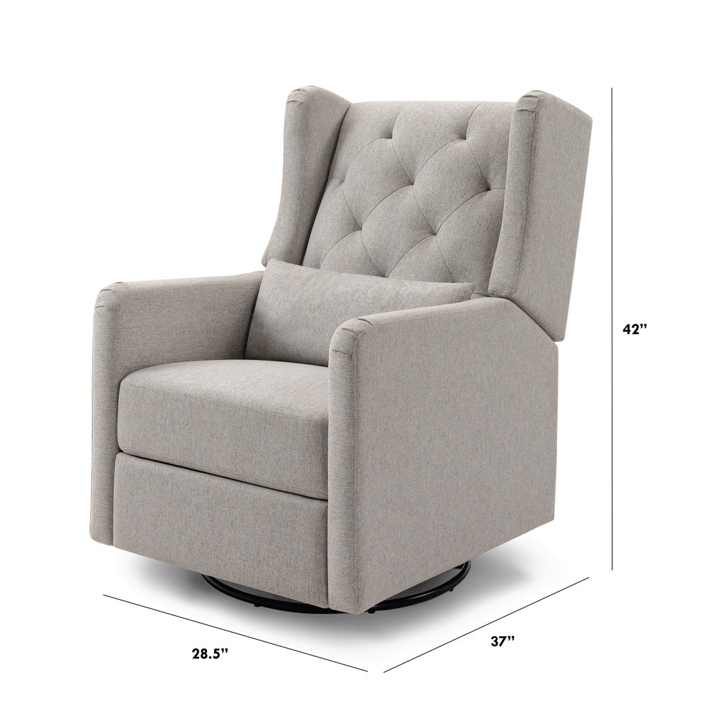 Dimensions of DaVinci Everly Recliner and Swivel Glider in -- Color_Performance Grey Eco-Weave