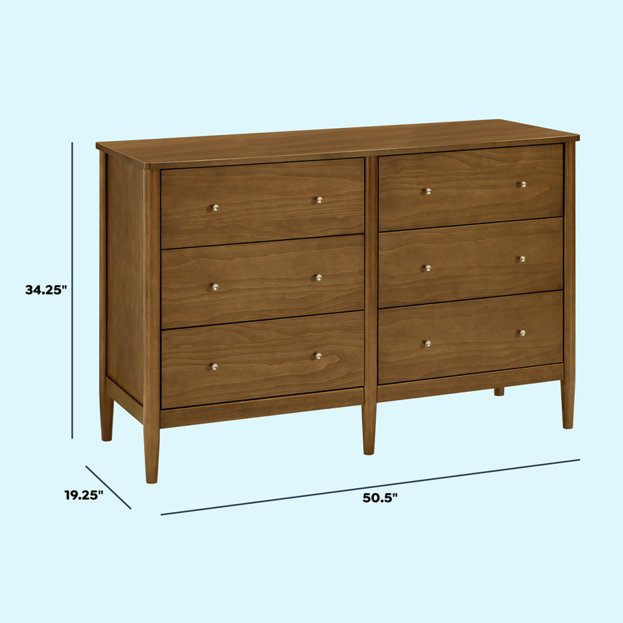 DaVinci Frem 6-Drawer Dresser, Walnut