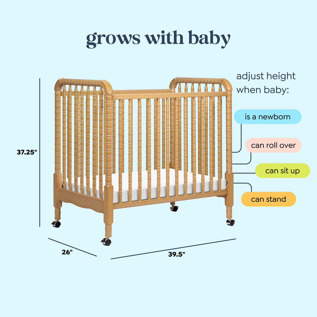 Jenny Lind 3-in-1 Convertible Mini Crib