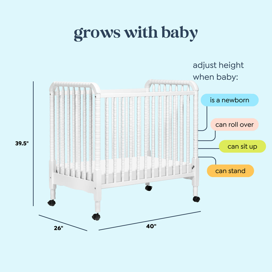 Jenny Lind 3-in-1 Convertible Mini Crib