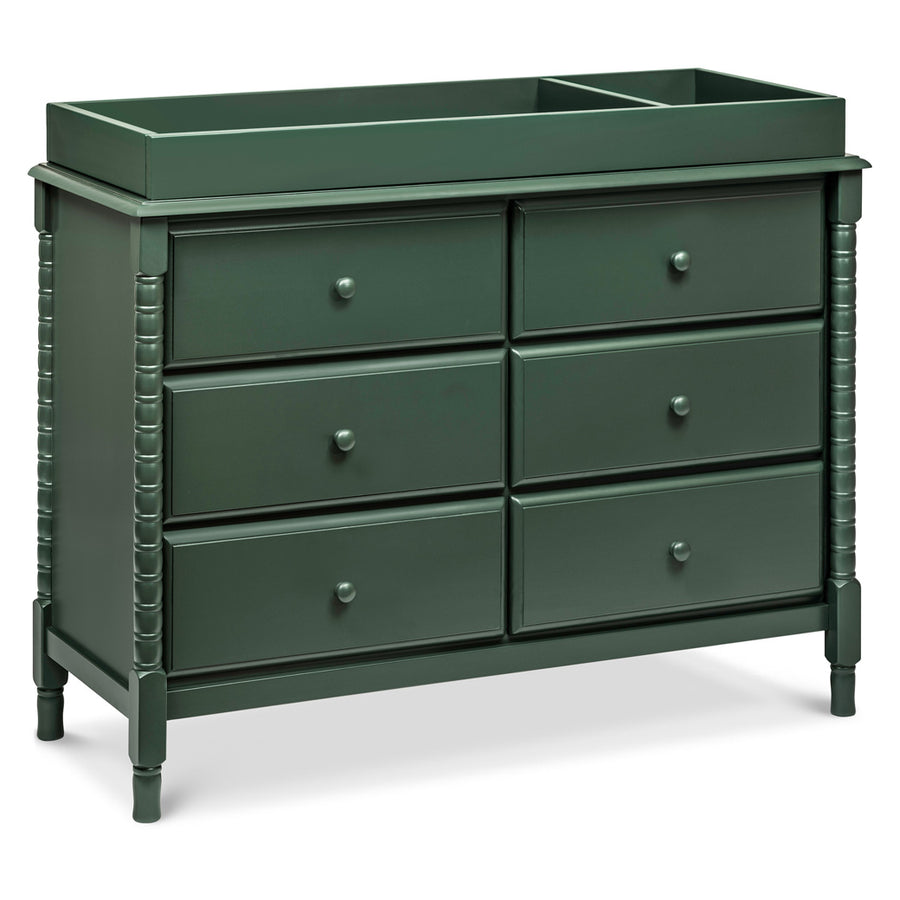 Jenny Lind Spindle 6-Drawer Dresser Forest Green Jenny Lind Spindle 6-Drawer Dresser Forest Green