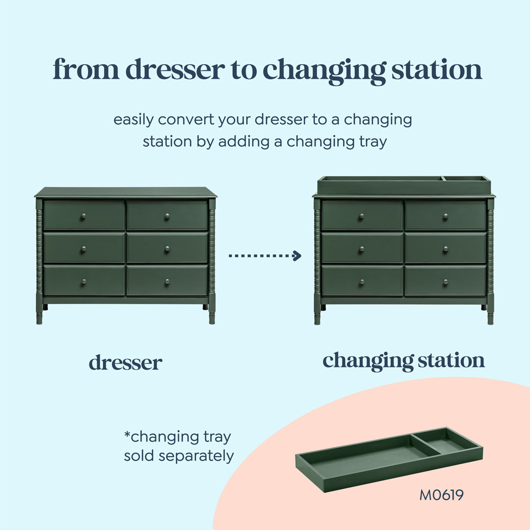 Jenny Lind Spindle 6-Drawer Dresser