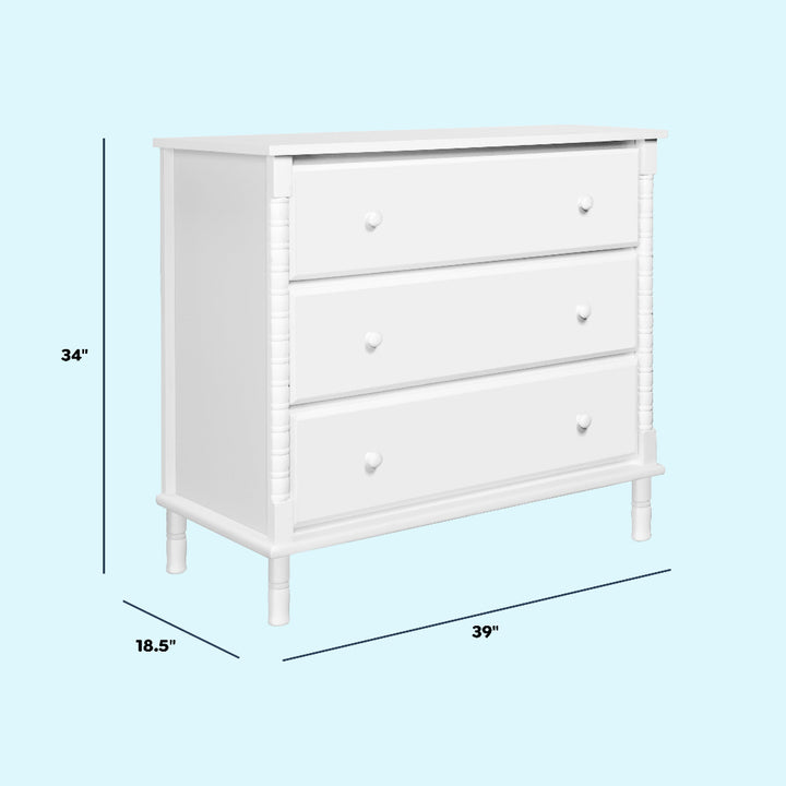Jenny Lind Spindle 3-Drawer Dresser