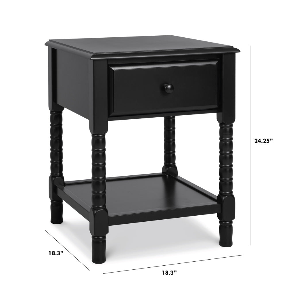 Dimensions of DaVinci Jenny Lind Spindle Nightstand in -- Color_Ebony
