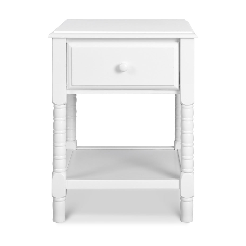 Front view of DaVinci Jenny Lind Spindle Nightstand in -- Color_White