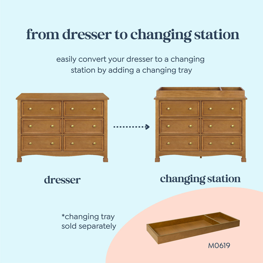 Kalani 6-Drawer Double Wide Dresser