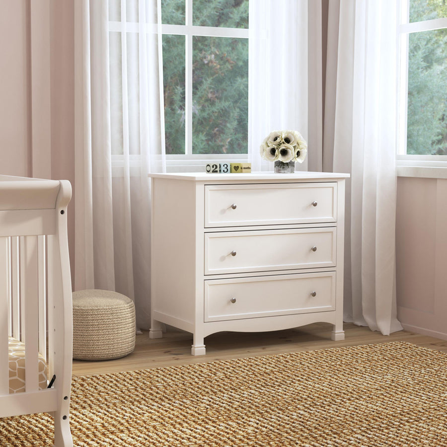 white 3 drawer dresser Nathan James Kova Rattan Thats why a wall Nash 3-Drawer Wide Dresser (45.5w