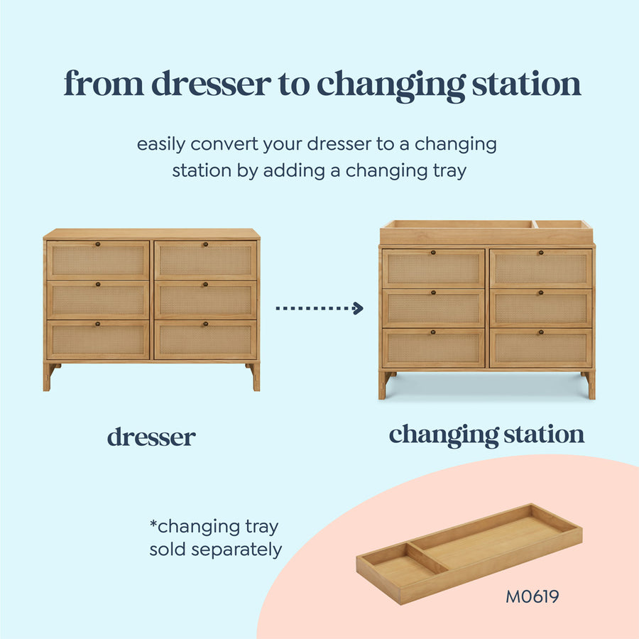 daVinci Margot 6-Drawer Dresser - Honey daVinci Margot 6-Drawer Dresser - Honey