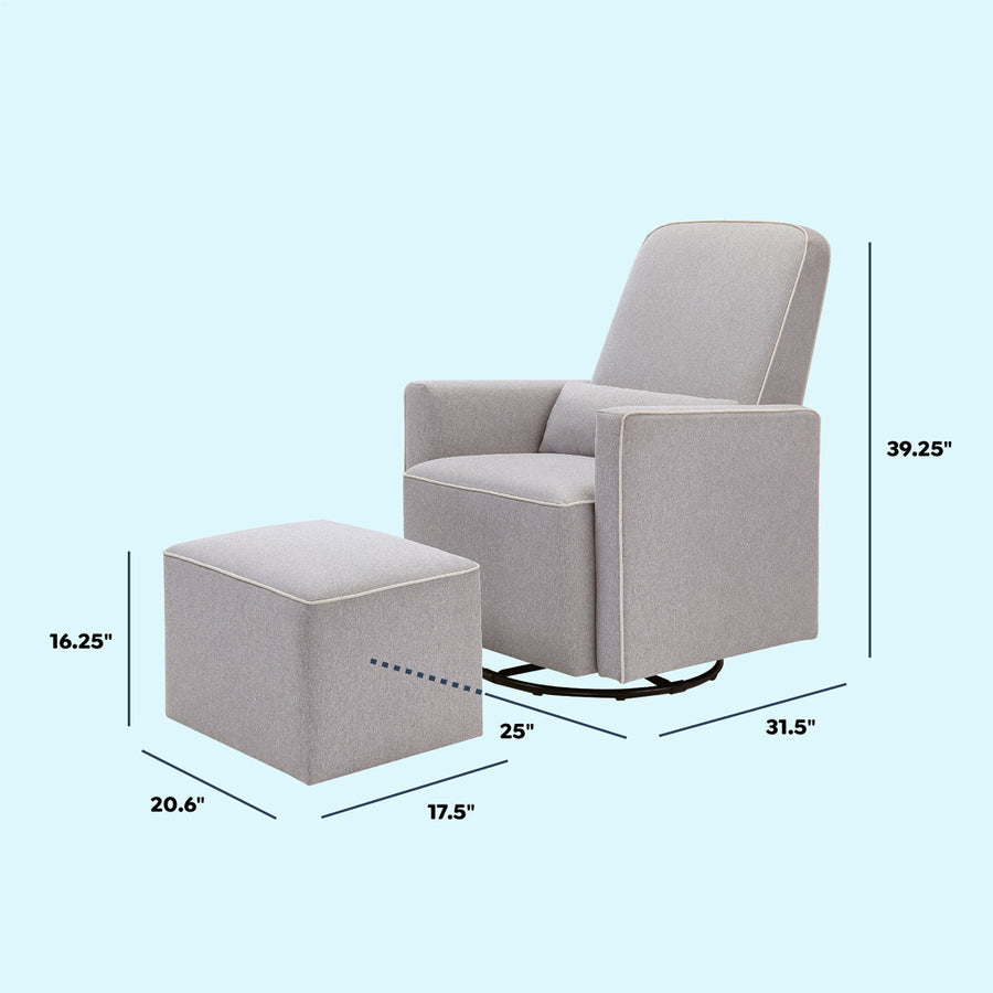 DaVinci Olive Glider With Ottoman Modern Nursery™