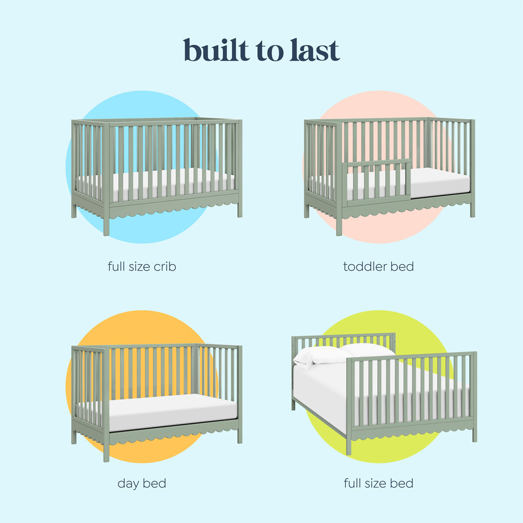 Sammy Scallop 4-in-1 Convertible Crib