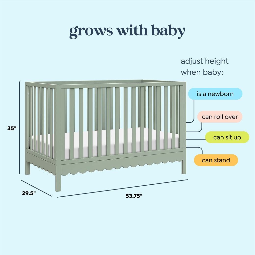 Sammy Scallop 4-in-1 Convertible Crib