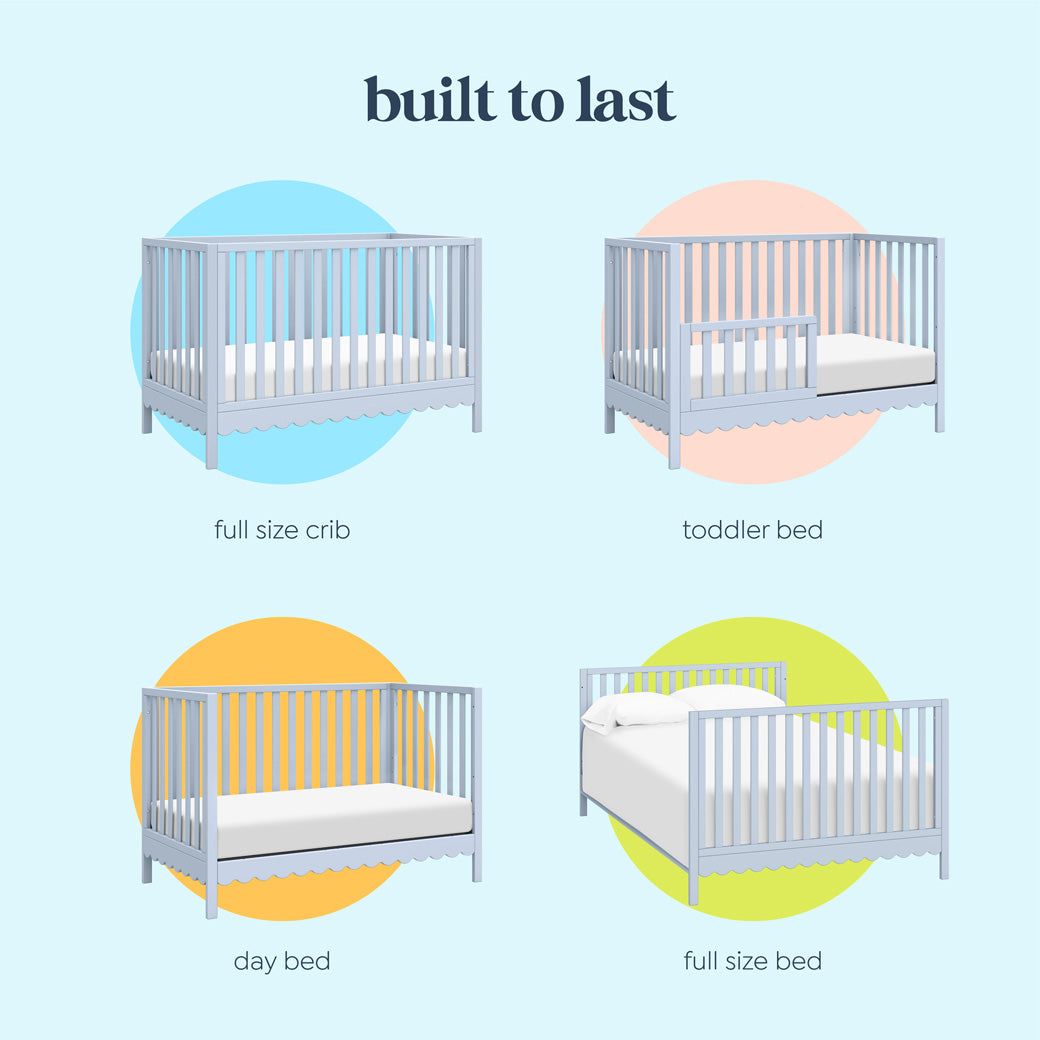 Sammy Scallop 4-in-1 Convertible Crib