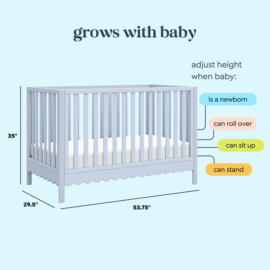 Sammy Scallop 4-in-1 Convertible Crib