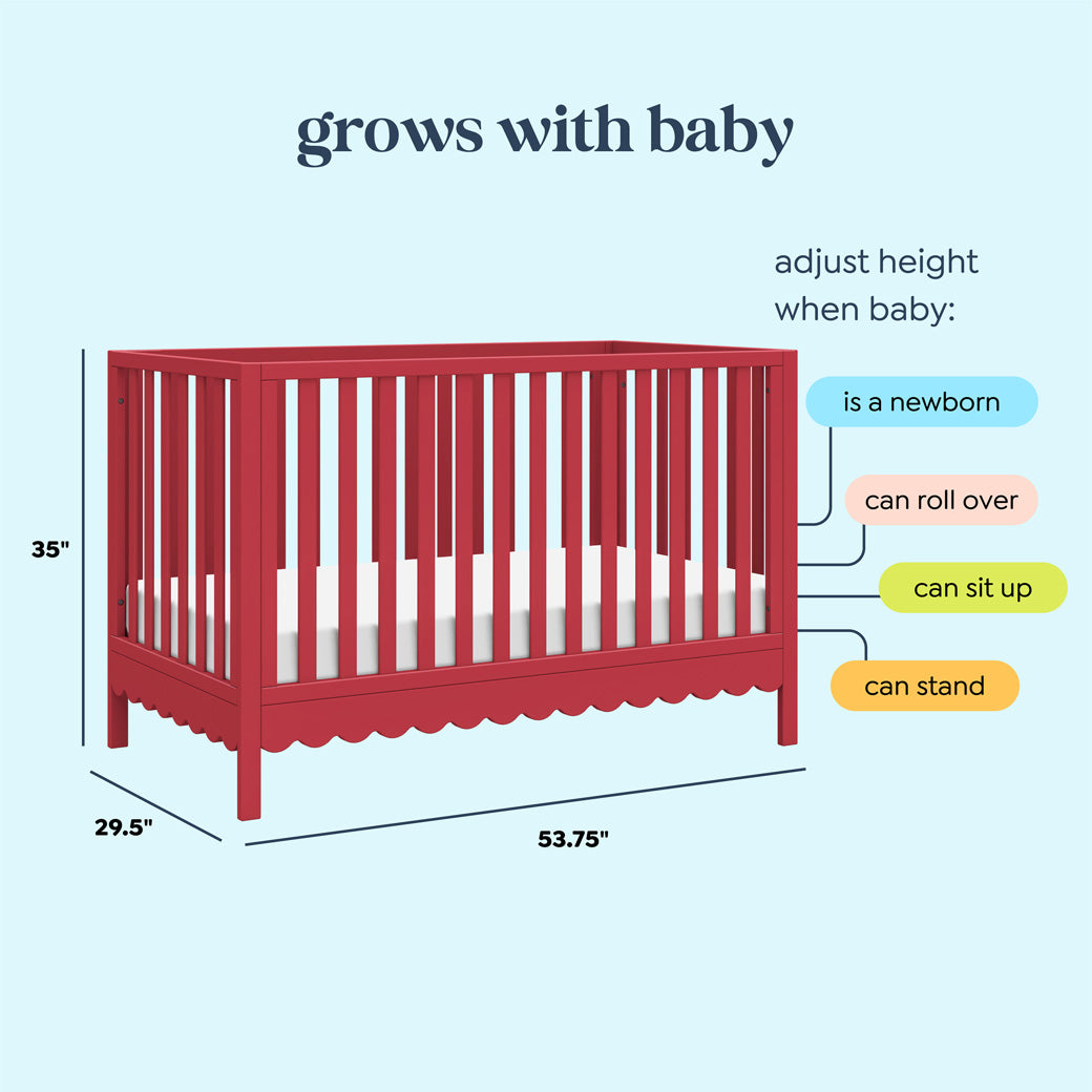 Sammy Scallop 4-in-1 Convertible Crib