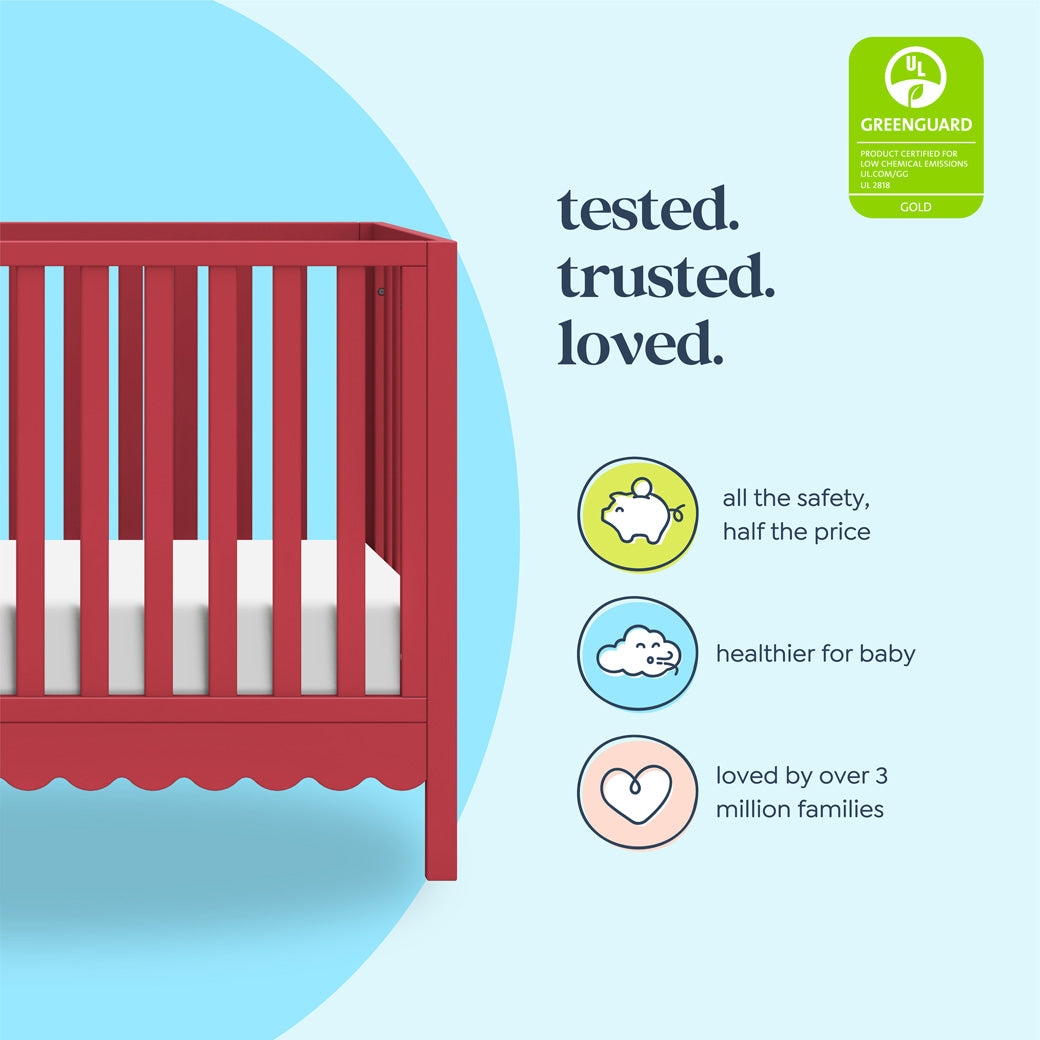 Sammy Scallop 4-in-1 Convertible Crib